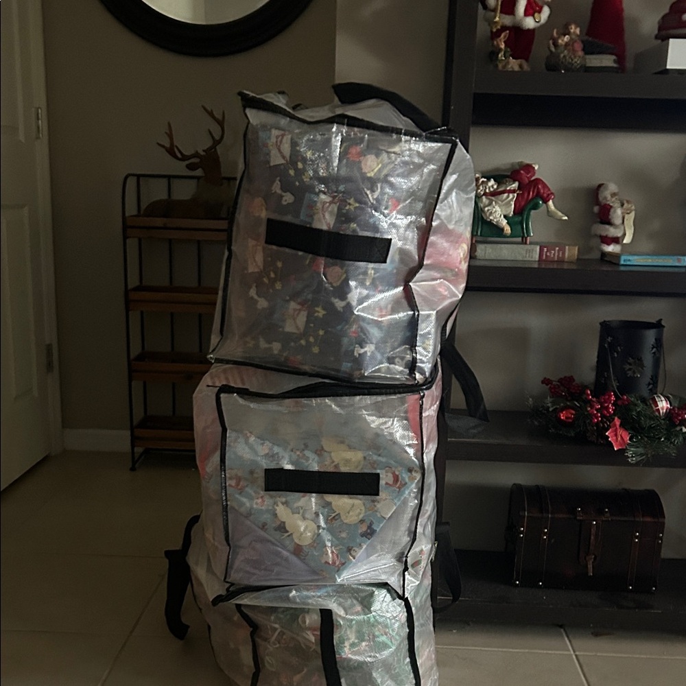 AUBREY SIMONSON ONLY MYSTERY XMAS Clear Storage Bags with Handles